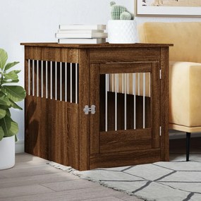 vidaXL Móvel casota para cão derivados de madeira carvalho castanho