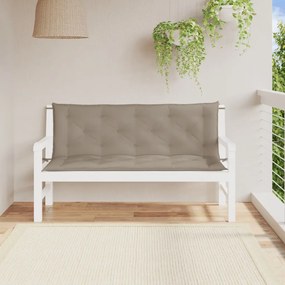 315024 vidaXL Almofadões banco jardim 2 pcs tecido oxford cinza-acastanhado