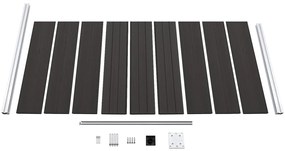 Painel de cerca 95x186 cm WPC preto