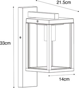 Candeeiro de parede exterior vintage ouro antigo IP44 - Charlois