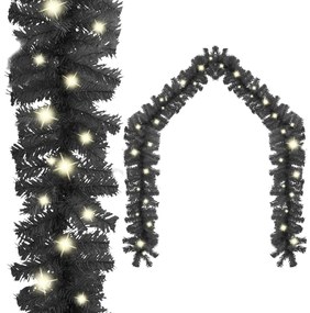 329191 vidaXL Grinalda de Natal com luzes LED 20 m preto