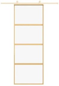 Porta deslizante 76x205 cm vidro ESG/alumínio dourado