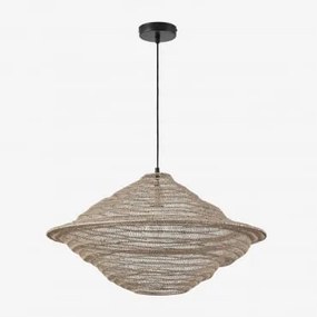 Lâmpada De Teto Suspensa Ø65 Cm Em Ferro Zulma Beige Creme - Sklum