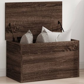 vidaXL Caixa de arrumação 60x35x35 cm deriv. madeira carvalho castanho