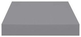 Prateleiras de parede suspensas 2 pcs 23x23,5x3,8cm MDF cinza