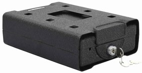 vidaXL Cofre para Carro com bloqueio Preto 22 x 16 x 7 cm Aço