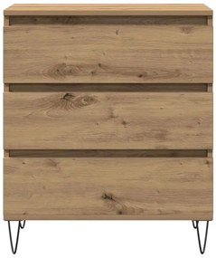 Sideboard vidaXL com Gavetas Carvalho Artesanal 60x35x70 cm Madeira de