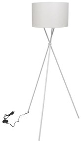 vidaXL Candeeiro de chão com suporte branco 139 cm