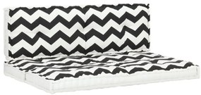 vidaXL Conjunto almofadão jardim para sofá de paletes 2 pcs estampado