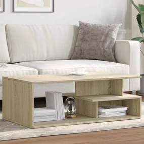 vidaXL Mesa de centro 102x55x35 madeira processada carvalho sonoma