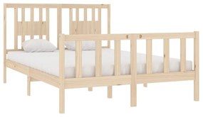 Estrutura de cama dupla 4FT6 135x190 cm madeira maciça