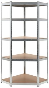 Prateleira de Arrumação Prateado 75x75x180 cm Aço e Mdf