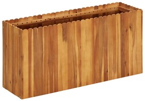 vidaXL Vaso/floreira de jardim 100x30x50 cm madeira de acácia maciça