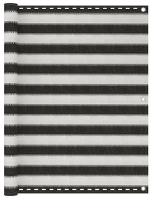 Tela varanda PEAD 120x500 cm antracite e branco