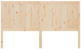 Cabeceira de cama 155,5x4x100 cm madeira de pinho maciça