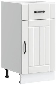 vidaXL Armário de cozinha baixo Lucca derivados de madeira branco