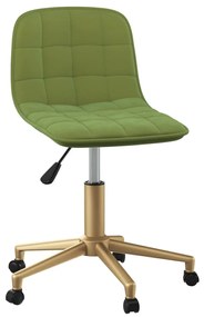 3087389 vidaXL Cadeira de escritório giratória veludo verde-claro