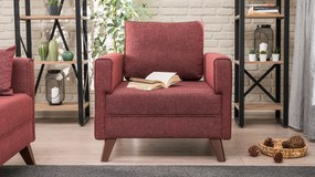 Poltrona de Descanso "Monaco" – Vermelho Tinto - Design Moderno