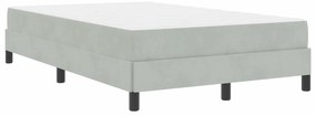 vidaXL Cama Box com colchão Cinzento-claro 120 x 190 cm tecido