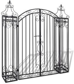 Portão de jardim ornamental 122x20,5x134 cm ferro forjado