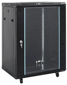 vidaXL Armário bastidor 15U c/ pés giratórios 19" IP20 60x45x86 cm