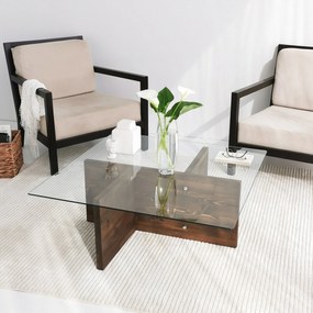 Mesa de Café Glory – Nogueira – 90x35x90 cm