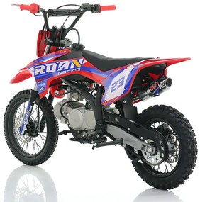 MOTO Crianças CROSS Gasolina 125CC RXF-Z ROAN Junior Manual Vermelha