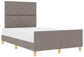Camas vidaXL em Taupe, 120x200 cm, Tecido