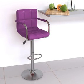 vidaXL Banco de bar couro artificial roxo