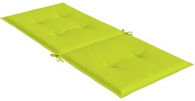 Almofadões cadeiras altas de jardim 6pcs tecido verde brilhante
