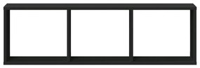 Armário parede 100x16x30 cm derivados de madeira preto