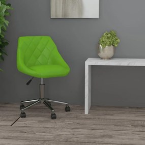 vidaXL Cadeira de escritório giratória couro artificial verde