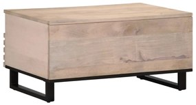 Mesa de centro 80x55x40 cm madeira de mangueira maciça