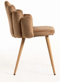 Cadeira Hand Veludo - Marrom