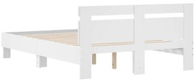 Estrutura cama c/ cabeceira 135x190 cm derivados madeira branco