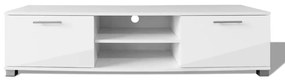 Móvel de TV 120x40,5x35 cm branco brilhante