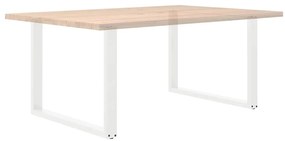 Pés de mesa de jantar em forma de U, 2 peças, branco, 100x (72-73) cm,