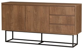 Conjunto de Mobiliário de Sala Laxus – Nogueira/Preto – 90x39x40 cm