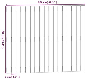 Cabeceira de parede 108x3x90 cm pinho maciço castanho-mel