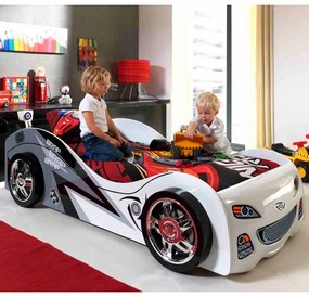 Cama Carro para Crianças 90x200cm BRAP BRAP CAR BRANCA