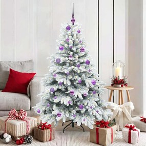 vidaXL Árvore de Natal Artificial com 150 LEDs Branco 150 cm PE e PVC