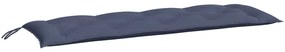 Almofadão p/ banco jardim 150x50x7cm tecido oxford azul-marinho