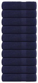 vidaXL Toalhas banho FROGN 10pcs 100x150 cm 360 g/m² azul marinho