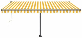Toldo automático independente 400x300 cm amarelo e branco