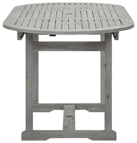 Mesa de jantar p/ jardim (120-170)x80x75 cm acácia maciça