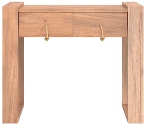 Mesa consola 90x35x75 cm madeira de teca maciça
