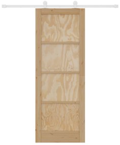 Portal Deslizante com Conjunto de Acessórios 78x211 cm Madeira Sólida