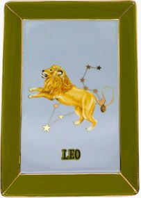 Bandeja decorativa em porcelana fine bone china Leo