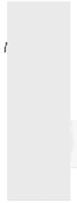Secretária de parede 105x48x75 cm derivados de madeira branco