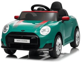 Carro elétrico para crianças 12V Mini Cooper MP3 Player com Controlo remoto, bateria de Lítio Licença Original Verde